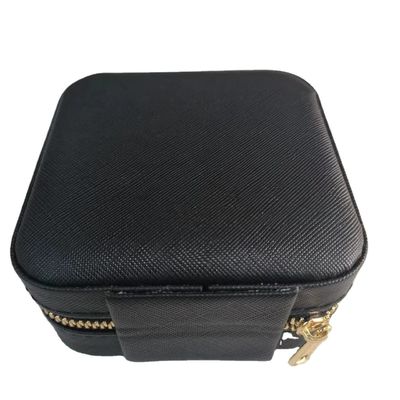 Behoorlijke Custom Logo Lederen Draaghouer Zipper Draagbare Tas voor Juwelenopslag