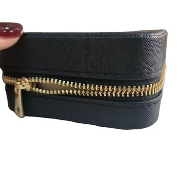 Behoorlijke Custom Logo Lederen Draaghouer Zipper Draagbare Tas voor Juwelenopslag