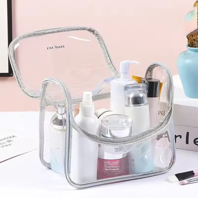 Winkelen Duidelijke Transparante schoonheid Reis Toiletten PVC Custom Cosmetische tas voor reizen
