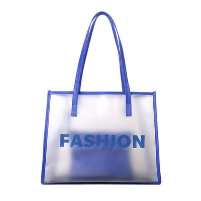 Logo Gepersonaliseerd Logo Mode PVC Tote Winkeltas voor transparante productverpakking