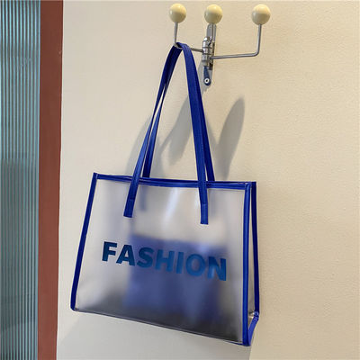 Logo Gepersonaliseerd Logo Mode PVC Tote Winkeltas voor transparante productverpakking