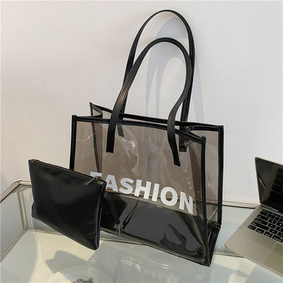 Logo Gepersonaliseerd Logo Mode PVC Tote Winkeltas voor transparante productverpakking