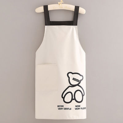 Dagelijks leven schort met aangepaste logo zakken waterdicht polyester katoen keuken chef schort