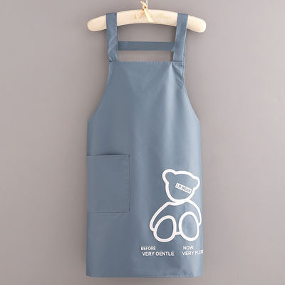 Dagelijks leven schort met aangepaste logo zakken waterdicht polyester katoen keuken chef schort