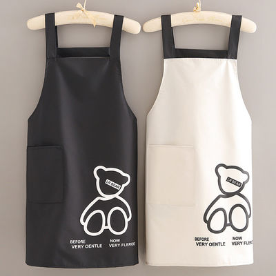 Dagelijks leven schort met aangepaste logo zakken waterdicht polyester katoen keuken chef schort