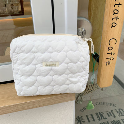 Polyester Custom Logo Puffed Puffer Pouch Grote capaciteit Make-up Gecompliceerde zakken Cosmetische hoes