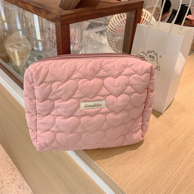 Polyester Custom Logo Puffed Puffer Pouch Grote capaciteit Make-up Gecompliceerde zakken Cosmetische hoes