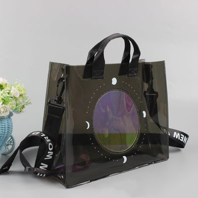 Persoonlijke kleur PVC Tote Bag voor modieuze en duidelijke winkels