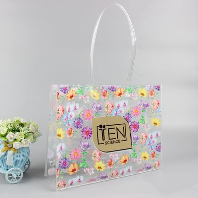 Persoonlijke kleur PVC Tote Bag voor modieuze en duidelijke winkels