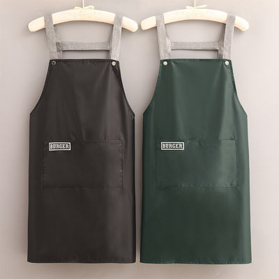 Custom logo katoen polyester chef koken schort voor het dagelijks leven in café's Restaurants Keuken