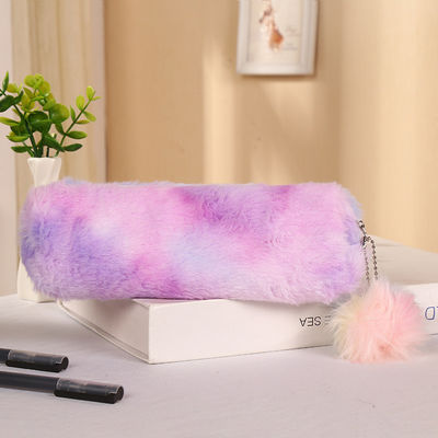 Plush Pen Leer lange fluweel briefzak meisje hart grote capaciteit potlood zak