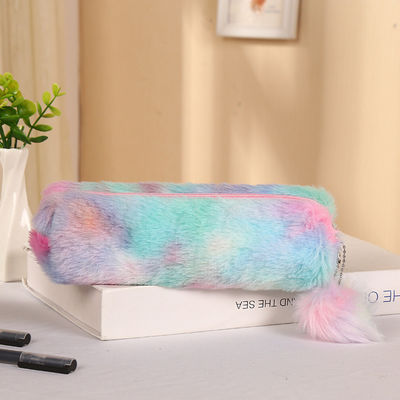 Plush Pen Leer lange fluweel briefzak meisje hart grote capaciteit potlood zak