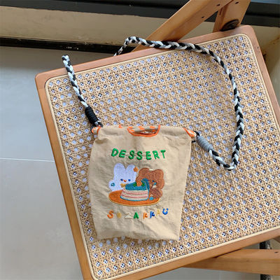 Nieuwste modieuze uitstekende beer borduurwerk Handtas Mini Tote Cell Phone Bag OEM/ODM