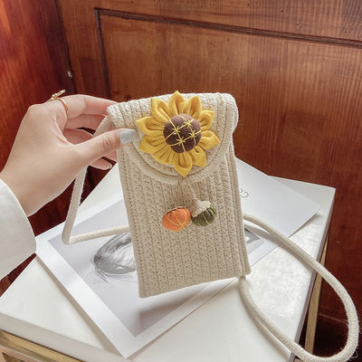 Geweven zak bloem schouder crossbody dameszak voor op maat gemaakte kleur en strandvakantie