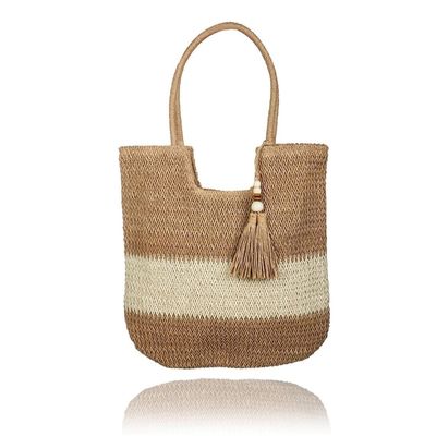 Summer Tote Raffia Straw Bag OEM/ODM Acceptabel voor mode dames Crochet Beach Bag