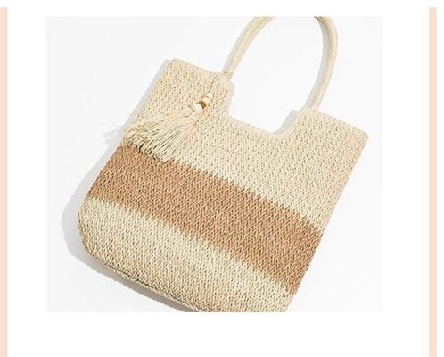 Summer Tote Raffia Straw Bag OEM/ODM Acceptabel voor mode dames Crochet Beach Bag