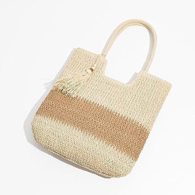 Summer Tote Raffia Straw Bag OEM/ODM Acceptabel voor mode dames Crochet Beach Bag