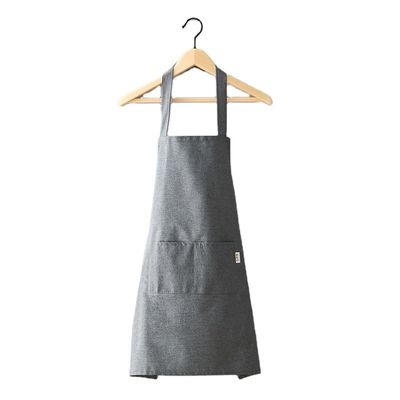 Nieuwste modieuze schort voor koken en tuinieren in pure zwart katoen polyester