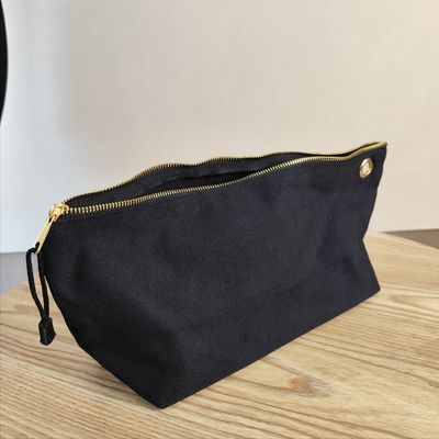 OEM/ODM geaccepteerd Custom Logo Printed Canvas Zipper Make-up Bag voor potlood en munt opslag