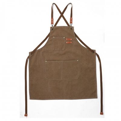 Dagelijks Leven Chef Werk en Nuts Schort Custom Logo Cotton Canvas Tool Schort met zakken