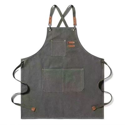 Dagelijks Leven Chef Werk en Nuts Schort Custom Logo Cotton Canvas Tool Schort met zakken