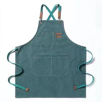 Dagelijks Leven Chef Werk en Nuts Schort Custom Logo Cotton Canvas Tool Schort met zakken