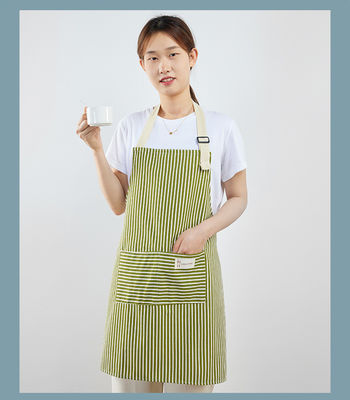 Aanpassen Keuken Schort Met Logo Katoenen Linnen Serveerpersoneel Uniform Voor Restaurant Bar