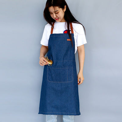 Waterbestendig denim schort OEM/ODM Acceptabel Machine Wasbaar voor Chef Keuken BBQ