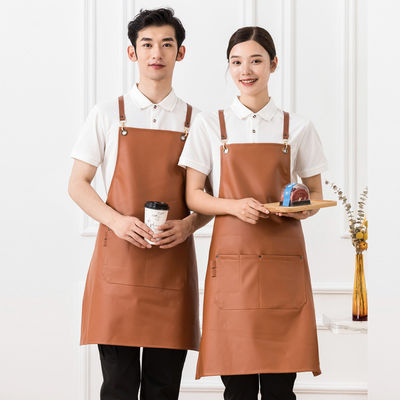 Grill Restaurant Bar Shop Cafés Beauty Nails Studios Uniform Custom Leer Schort voor Chef in katoen