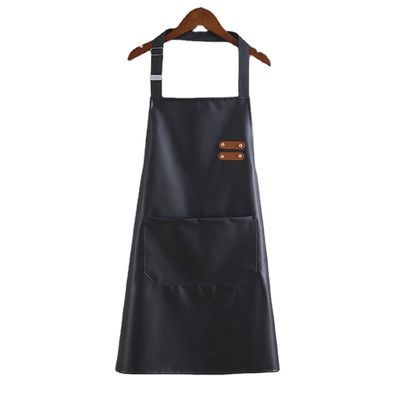 Custom Logo Waterdicht Lederen Long Bib Schort voor Keuken BBQ Bartenders Uniform Type