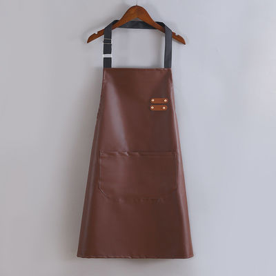 Custom Logo Waterdicht Lederen Long Bib Schort voor Keuken BBQ Bartenders Uniform Type