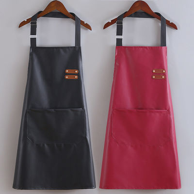 Custom Logo Waterdicht Lederen Long Bib Schort voor Keuken BBQ Bartenders Uniform Type