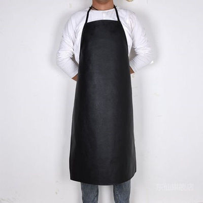 Custom Plain Long Bib PU Leer Kook Keuken Werk Schort met Acceptabele OEM / ODM