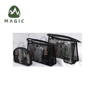Lichte reiswaszak mode mesh cosmetische make-up zak met aangepast logo