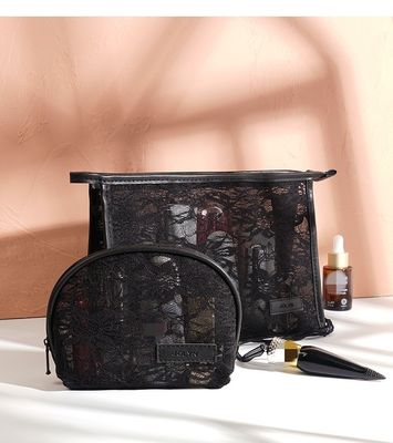 Lichte reiswaszak mode mesh cosmetische make-up zak met aangepast logo