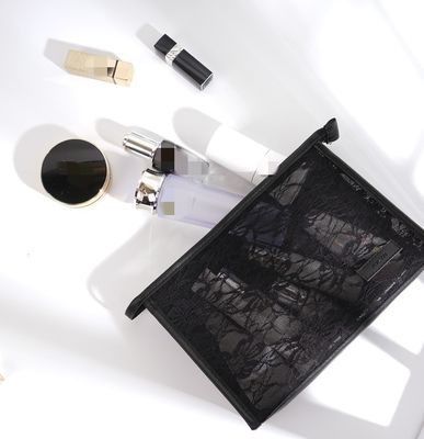 Lichte reiswaszak mode mesh cosmetische make-up zak met aangepast logo