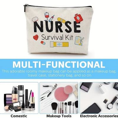 Custom Logo Printed Storage Bag Toiletry Travel Make-up Bag Herbruikbaar Canvas Jute Cotton Cosmetic Bag