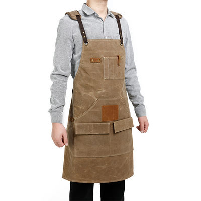 Custom Heavy Duty Canvas Tool Schort voor werken en koken BBQ nieuwste modieuze