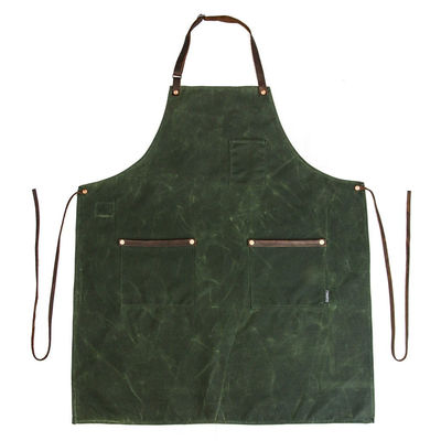 Gepersonaliseerde kleur zwaar werk waterdicht gewassen doek winkel werk schort met gereedschap zakken