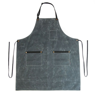 Gepersonaliseerde kleur zwaar werk waterdicht gewassen doek winkel werk schort met gereedschap zakken