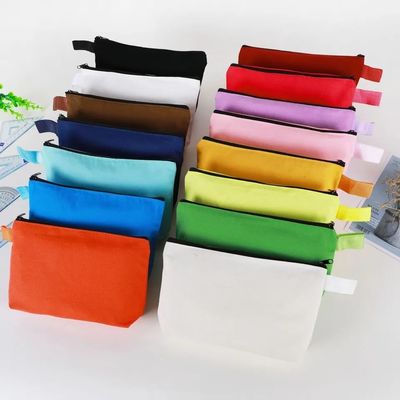 Custom Logo Printed Canvas Zipper Make-up Bag met milieuvriendelijk en duurzaam materiaal