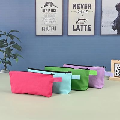 Custom Logo Printed Canvas Zipper Make-up Bag met milieuvriendelijk en duurzaam materiaal