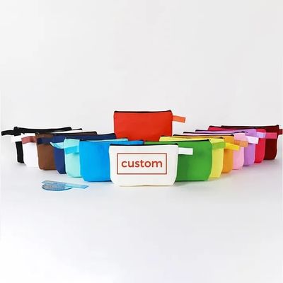 Custom Logo Printed Canvas Zipper Make-up Bag met milieuvriendelijk en duurzaam materiaal