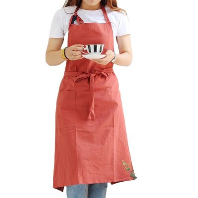 OEM/ODM Acceptabel Custom Design Cotton Linen Schort voor Keuken Kook Chef Huishouden