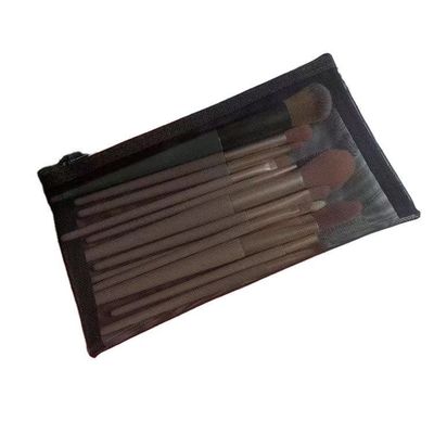 Black Mesh Bags Custom Duurzame make-up en reisopslagzakken met Mesh Zipper Pouch