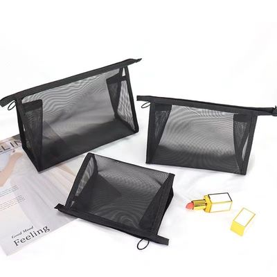 Acceptabele OEM/ODM aangepaste kleuren draagbare mesh waszak voor het opslaan van gerecycled logo's