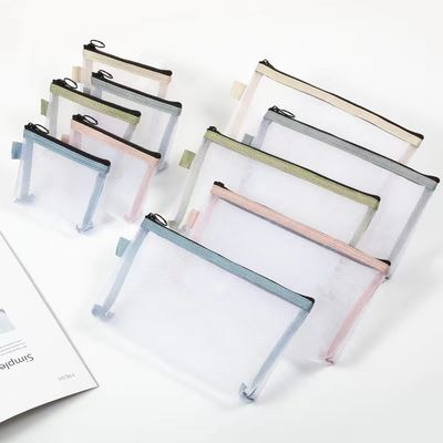 Acceptabele OEM/ODM aangepaste kleuren draagbare mesh waszak voor het opslaan van gerecycled logo's