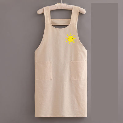 Custom logo Canvas Chef Cotton Unisex Uniform Schort voor commerciële keuken Salon Barber