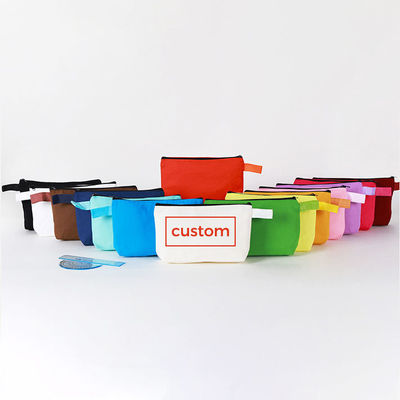 Canvas Zipper Potloodzak voor Custom Logo Printed Make-up Bag en Reisbenodigdheden