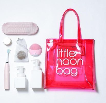 Geïnclusief doos Custom Logo Duidelijke transparante PVC-tas met rits en zak